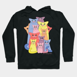 Twelve Cats For Happiness Hoodie